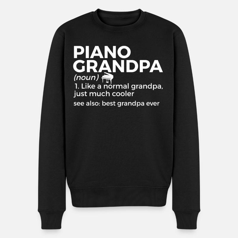 Musicien de piano - Pull Premium bio Homme - noir