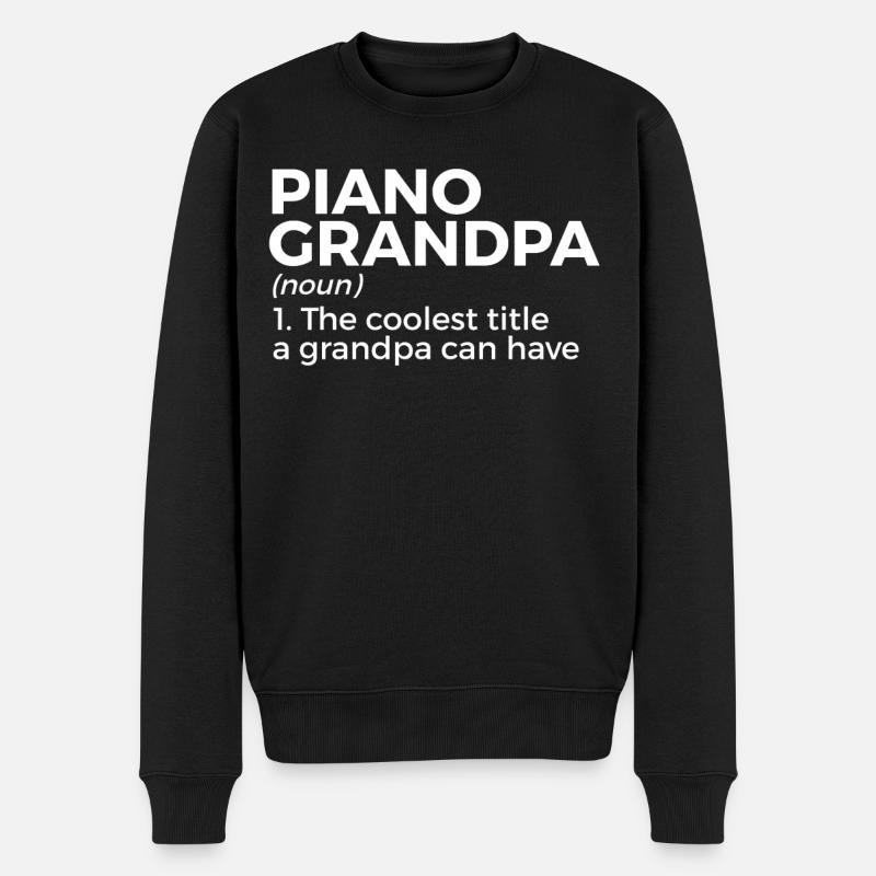 Musicien de piano - Pull Premium bio Homme - noir