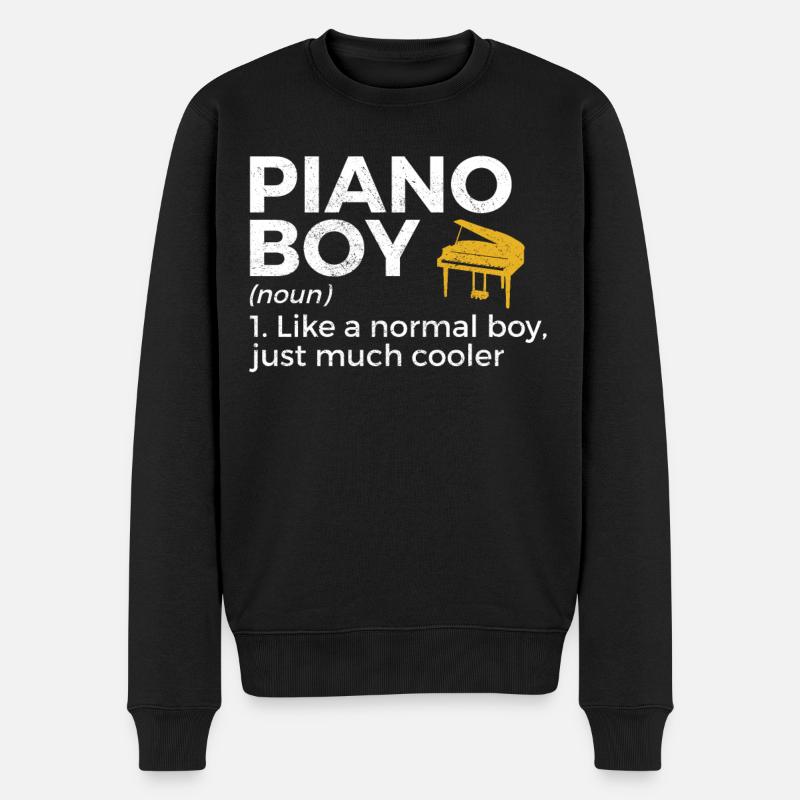 Musicien de piano - Pull Premium bio Homme - noir