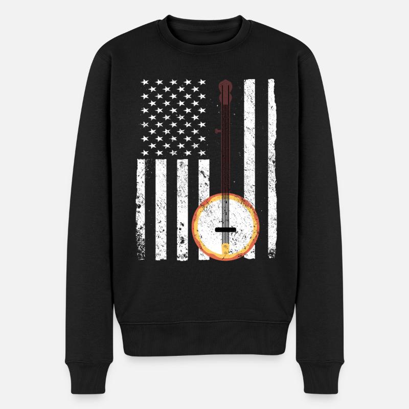 Musicien de banjo - Pull Premium bio Homme - noir