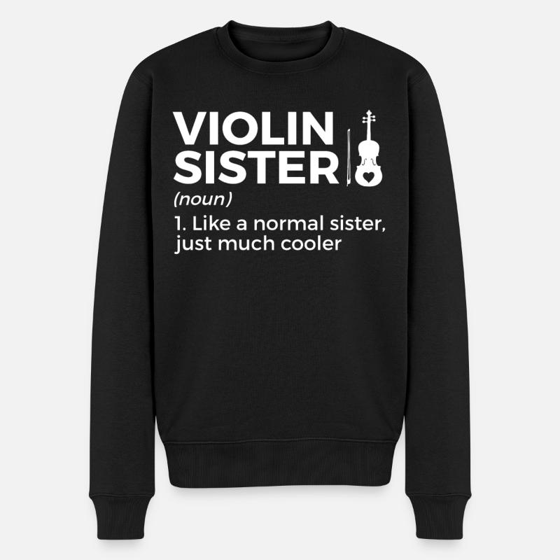 Violon Musicien - Pull Premium bio Homme - noir