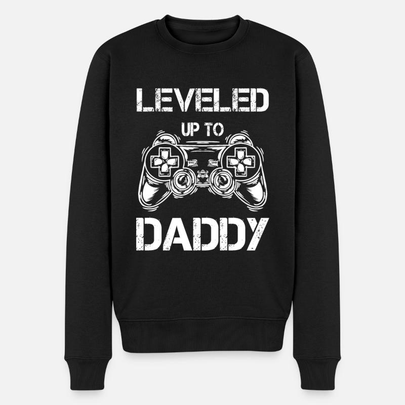 Aufgestiegen zum Papa Papas bester Schuss Schweiz - Männer Premium Bio Pullover - Schwarz