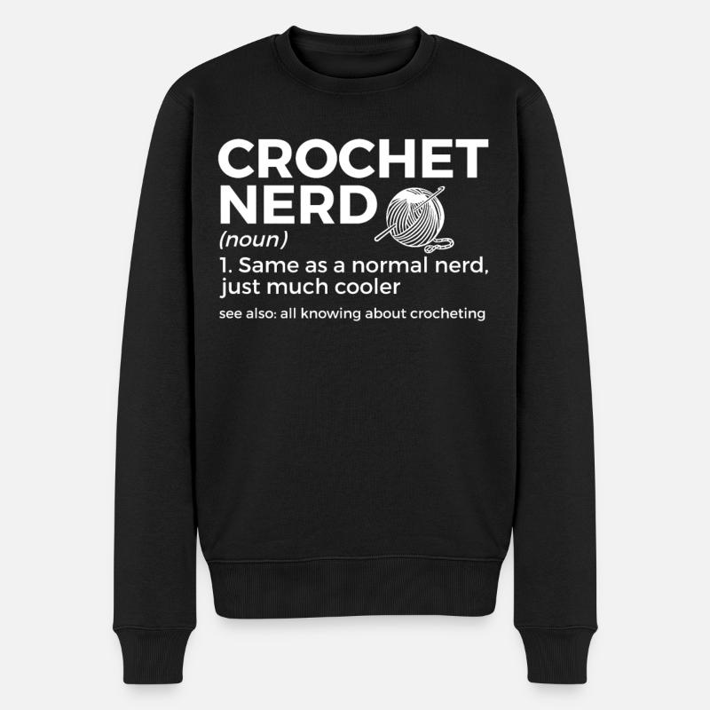 Crochet - Pull Premium bio Homme - noir