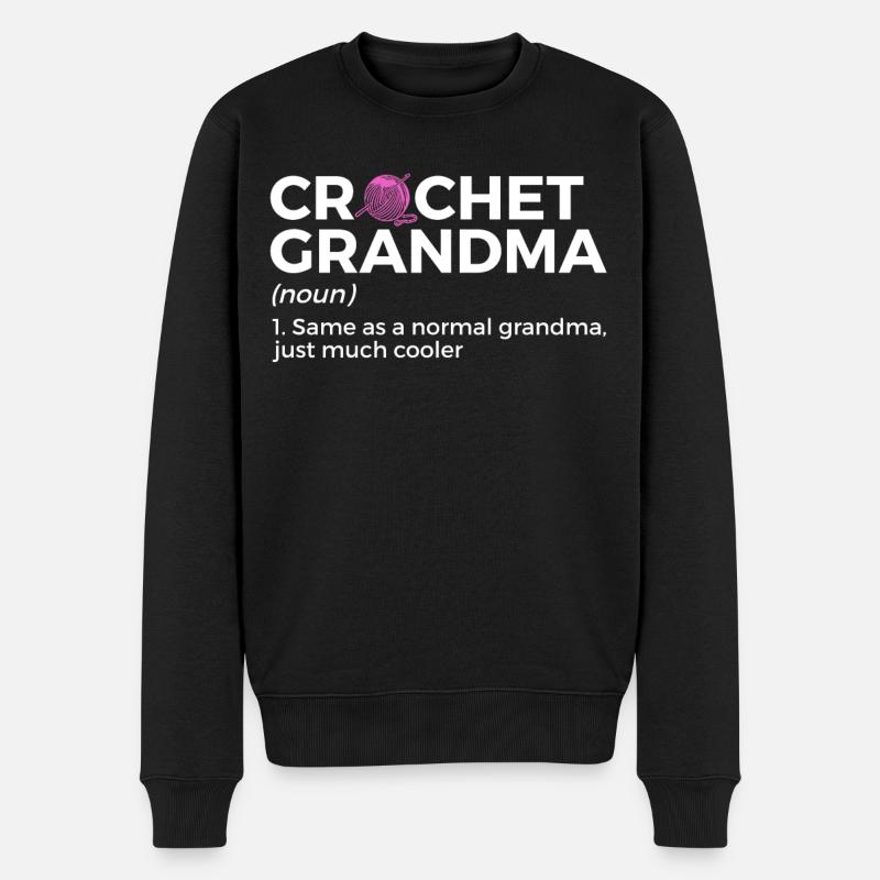 Crochet - Pull Premium bio Homme - noir