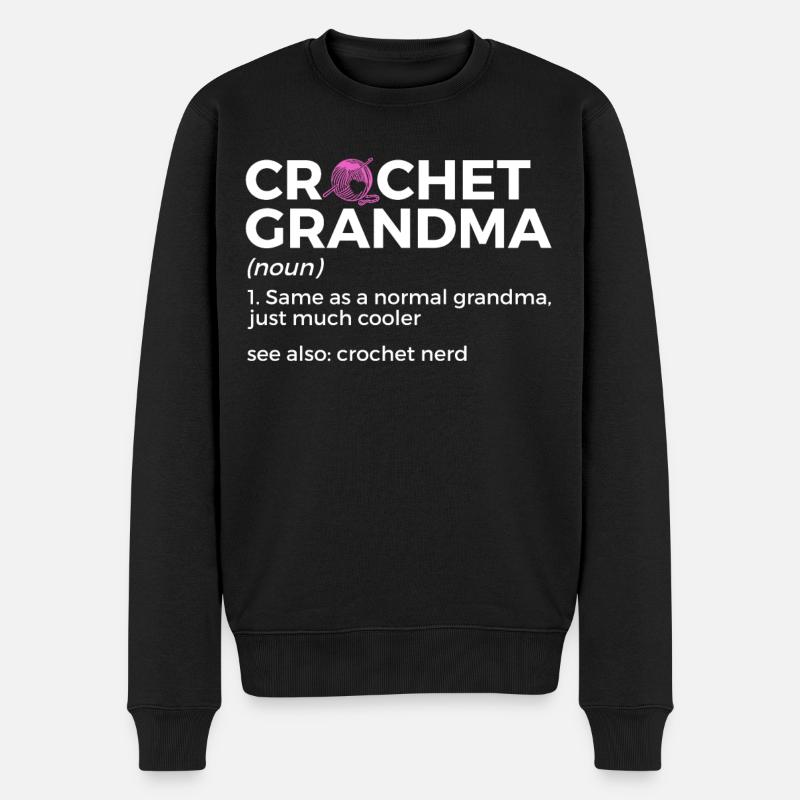 Crochet - Pull Premium bio Homme - noir