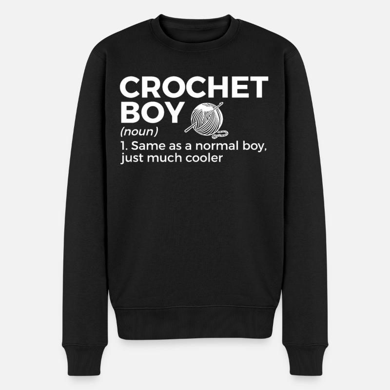 Crochet - Pull Premium bio Homme - noir