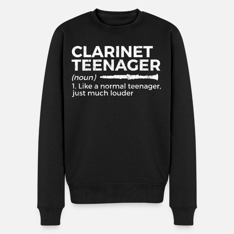 Musicien clarinette - Pull Premium bio Homme - noir
