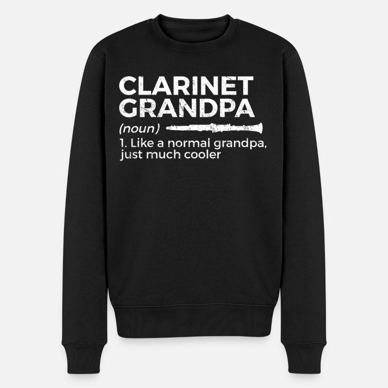 Musicien clarinette - Pull Premium bio Homme - noir