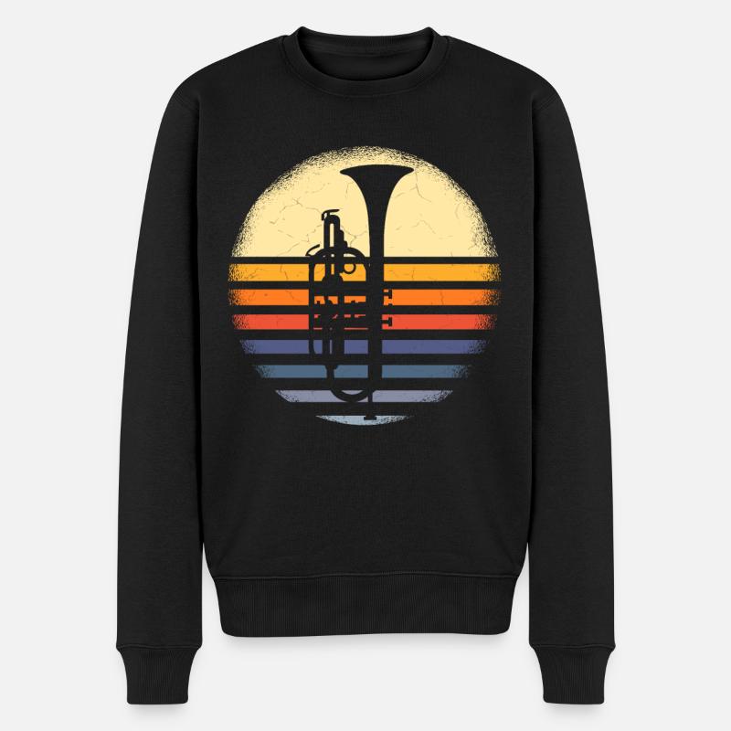 Mellophon Musiker - Männer Premium Bio Pullover - Schwarz