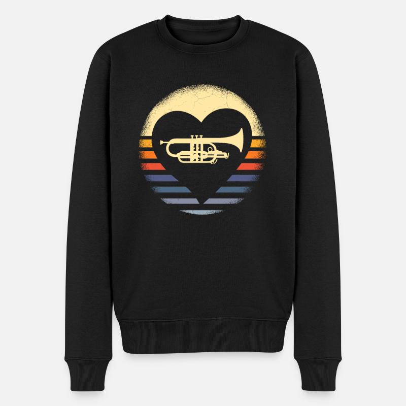 Mellophon Musiker - Männer Premium Bio Pullover - Schwarz