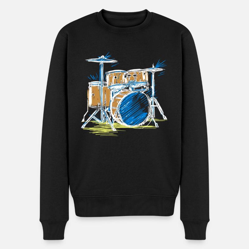 Musicien de batterie - Pull Premium bio Homme - noir