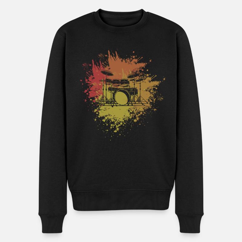 Musicien de batterie - Pull Premium bio Homme - noir