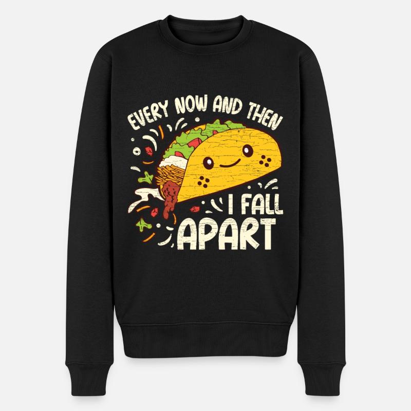 Mexikanisches Essen Geschenk Taco - Männer Premium Bio Pullover - Schwarz