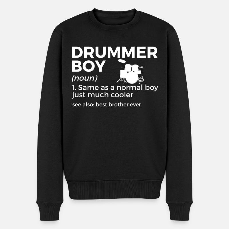 Musicien de batterie - Pull Premium bio Homme - noir