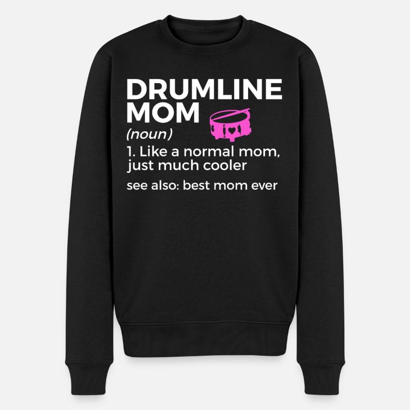 Drumline Trommeln Geschenk - Männer Premium Bio Pullover - Schwarz