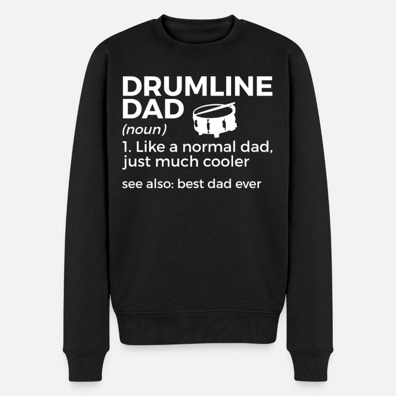 Drumline Trommeln Geschenk - Männer Premium Bio Pullover - Schwarz