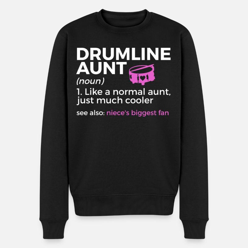 Drumline Trommeln Geschenk - Männer Premium Bio Pullover - Schwarz