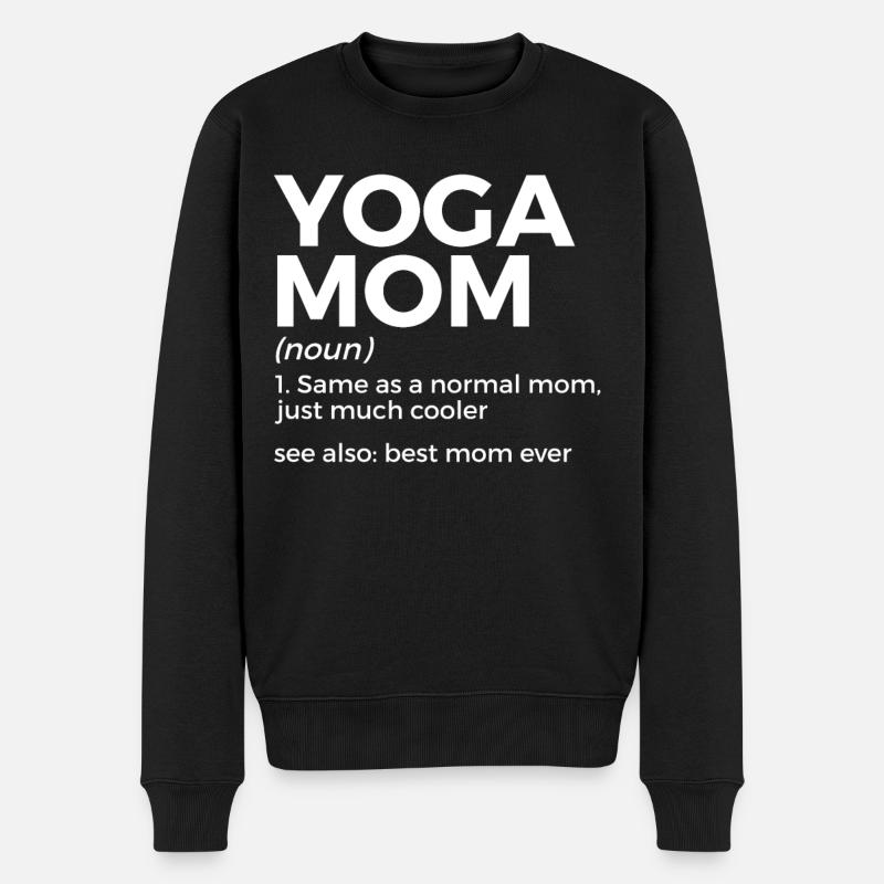 Yoga - Männer Premium Bio Pullover - Schwarz