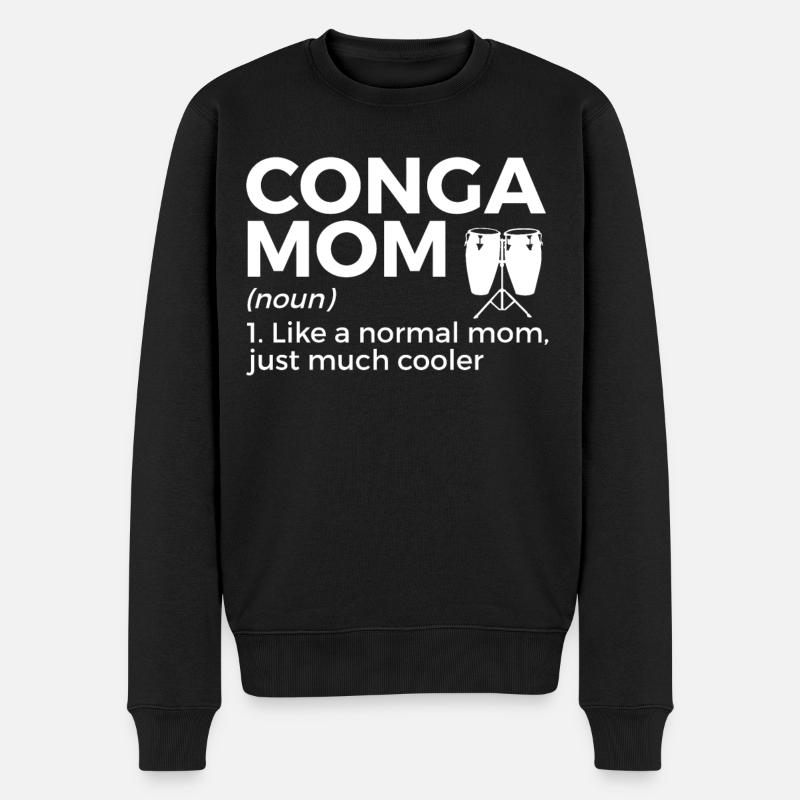 Konga Musiker - Männer Premium Bio Pullover - Schwarz