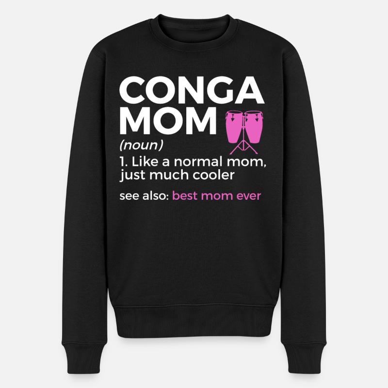 Konga Musiker - Männer Premium Bio Pullover - Schwarz