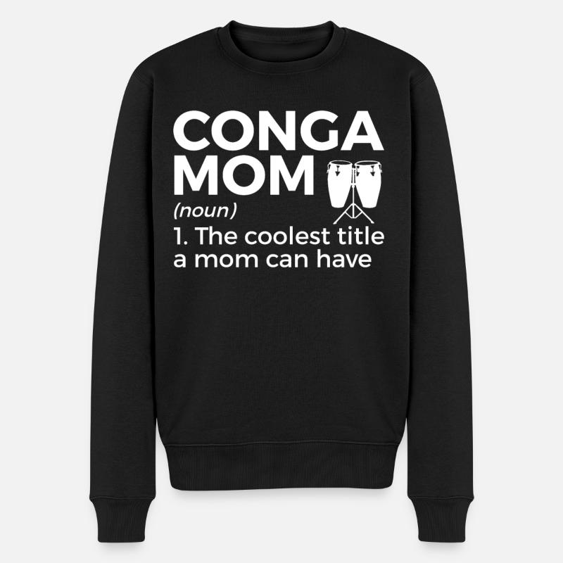Konga Musiker - Männer Premium Bio Pullover - Schwarz