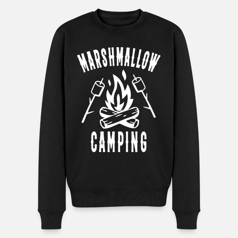 Marshmallow Camping Grillades Camping - Pull Premium bio Homme - noir