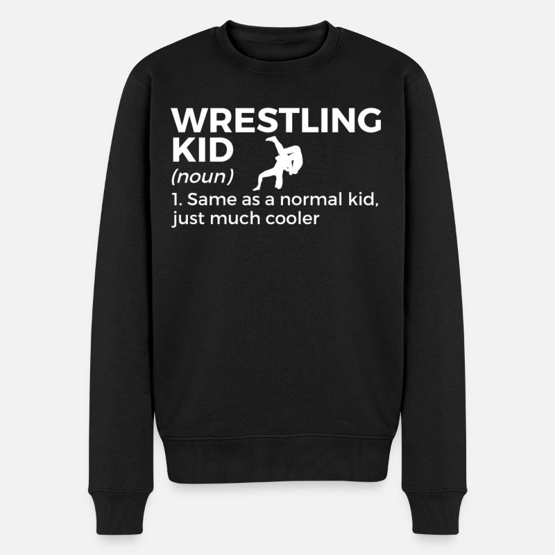 Wrestling - Männer Premium Bio Pullover - Schwarz