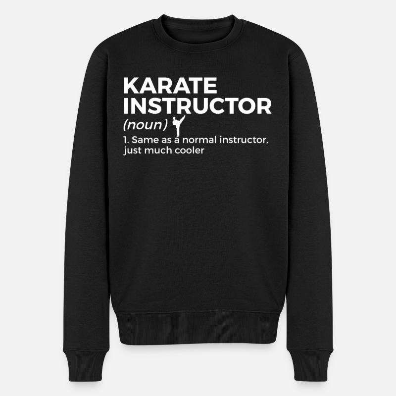 Karate - Männer Premium Bio Pullover - Schwarz