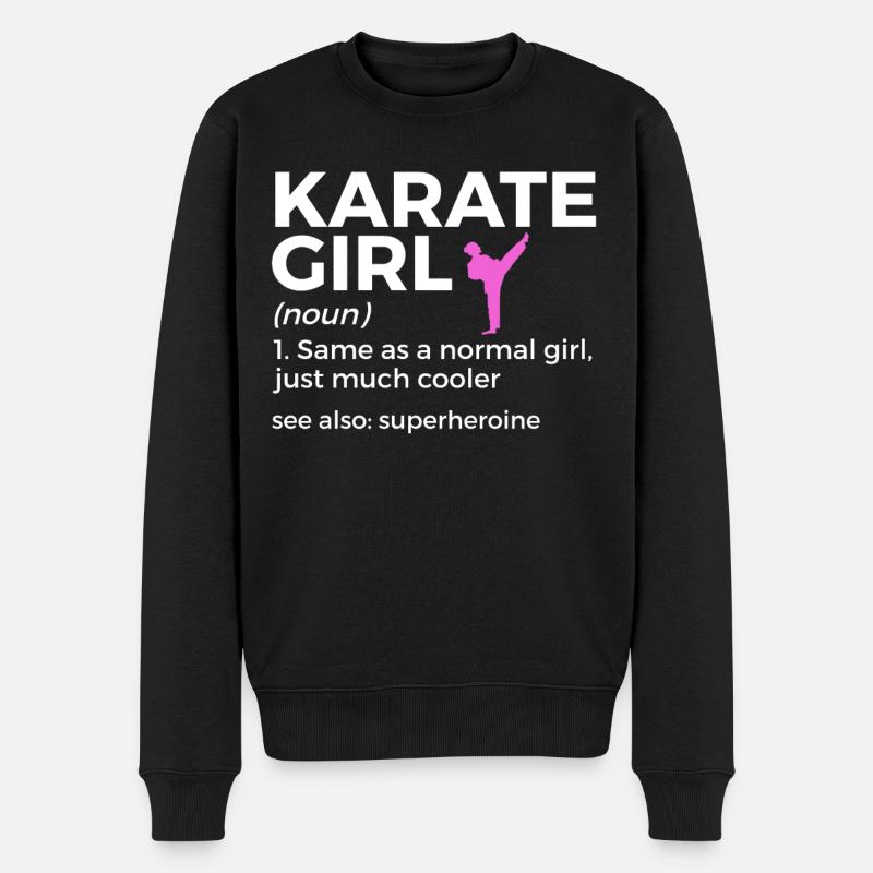 Karate - Männer Premium Bio Pullover - Schwarz