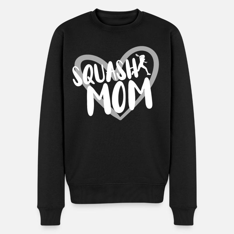 Squash Spieler - Männer Premium Bio Pullover - Schwarz