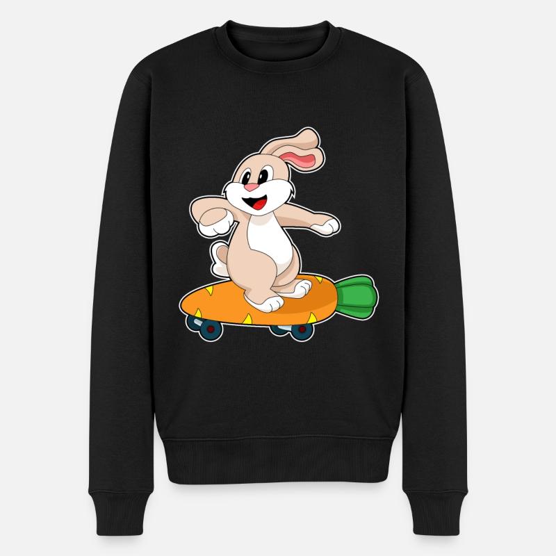 Rabbit Carrot Skateboard - Pull Premium bio Homme - noir