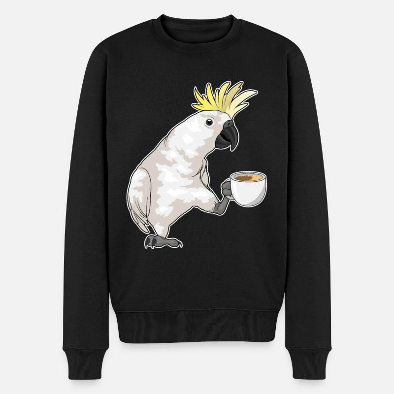 Tasse de café Perroquet - Pull Premium bio Homme - noir