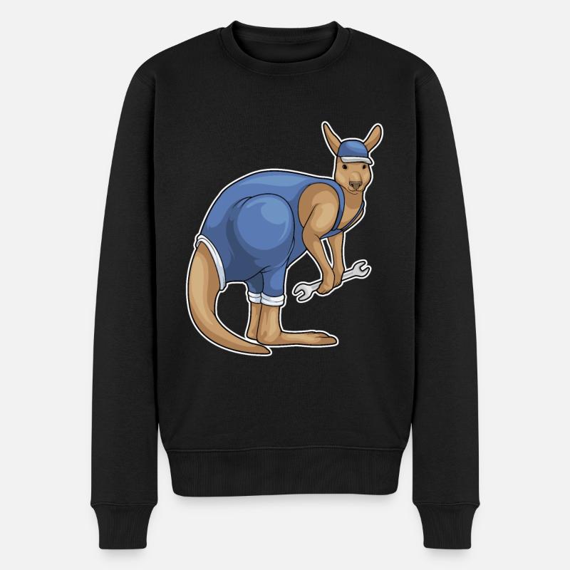 Outil de mécanique kangourou - Pull Premium bio Homme - noir