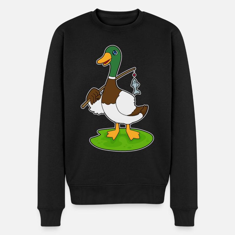 Ange pêcheur de canard - Pull Premium bio Homme - noir