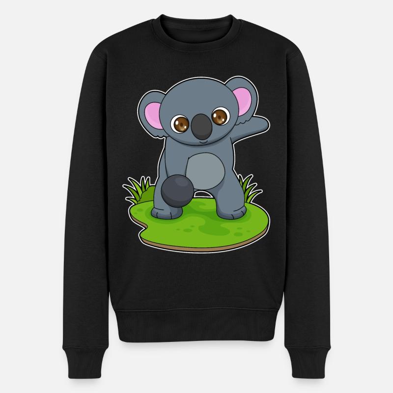 Koala Bowling Bowlingkugel - Männer Premium Bio Pullover - Schwarz