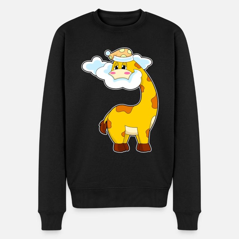 Giraffe Clouds - Men's Premium Organic Jumper - black