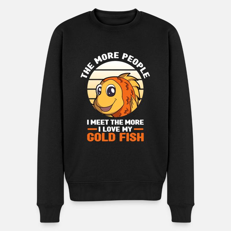 Goldfisch - Männer Premium Bio Pullover - Schwarz
