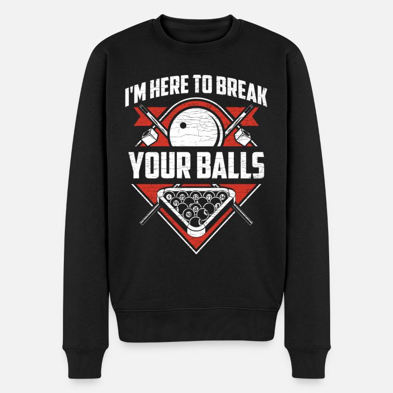 Billardspieler Pool Billard - Männer Premium Bio Pullover - Schwarz
