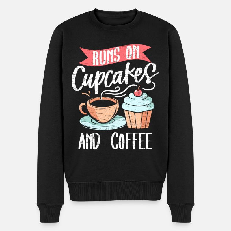 Cupcakes Geschenkidee - Männer Premium Bio Pullover - Schwarz