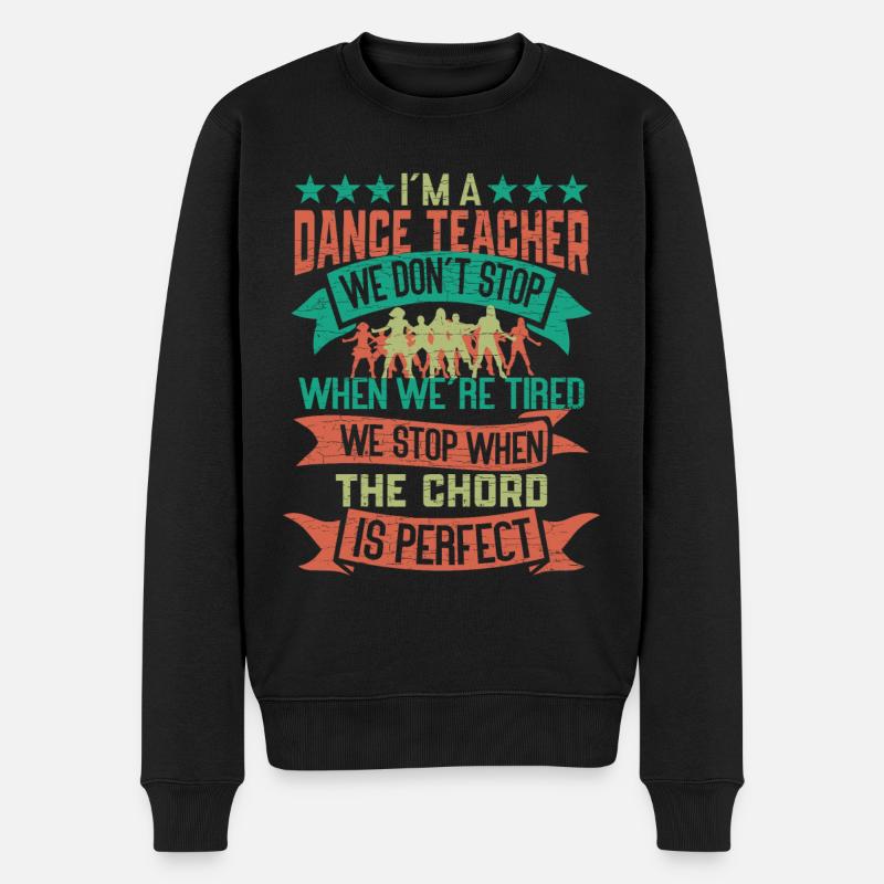 Tanzlehrer Tänzer Tanzen - Männer Premium Bio Pullover - Schwarz