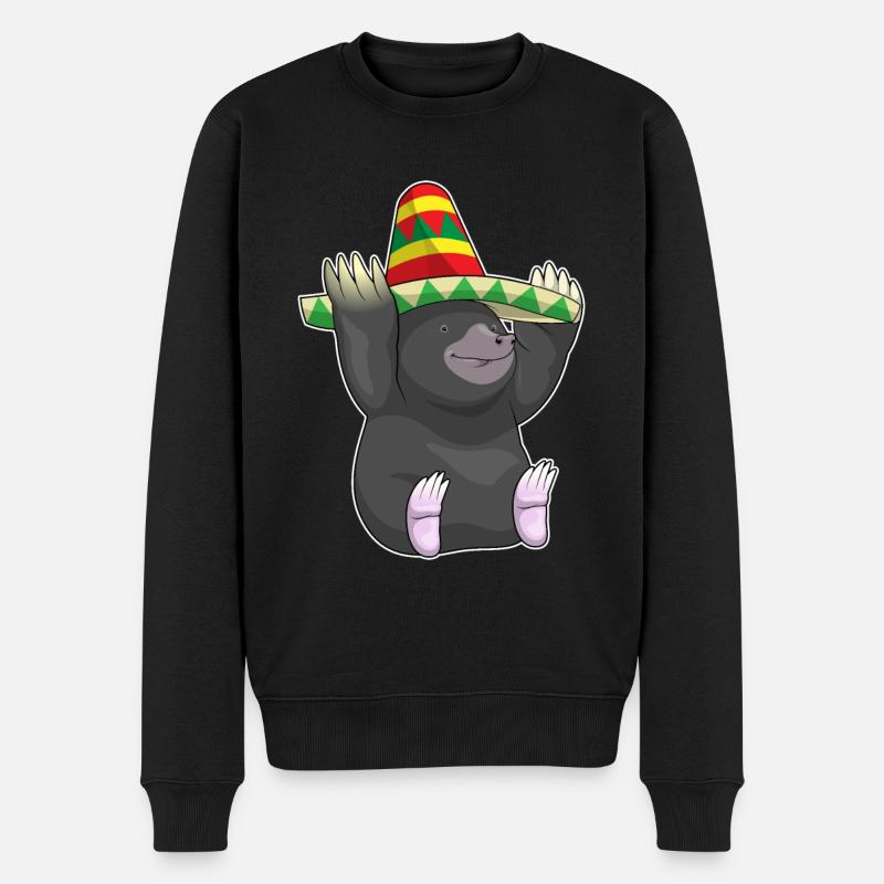 Mole Mexican Hat - Men's Premium Organic Jumper - black