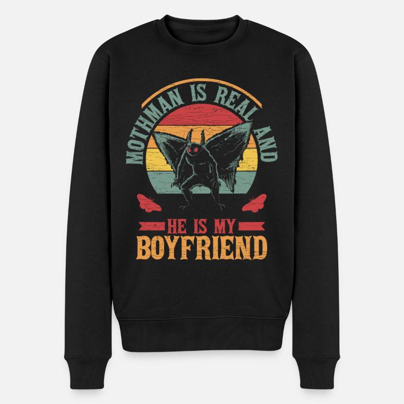 Kryptozoologie Mothman - Männer Premium Bio Pullover - Schwarz