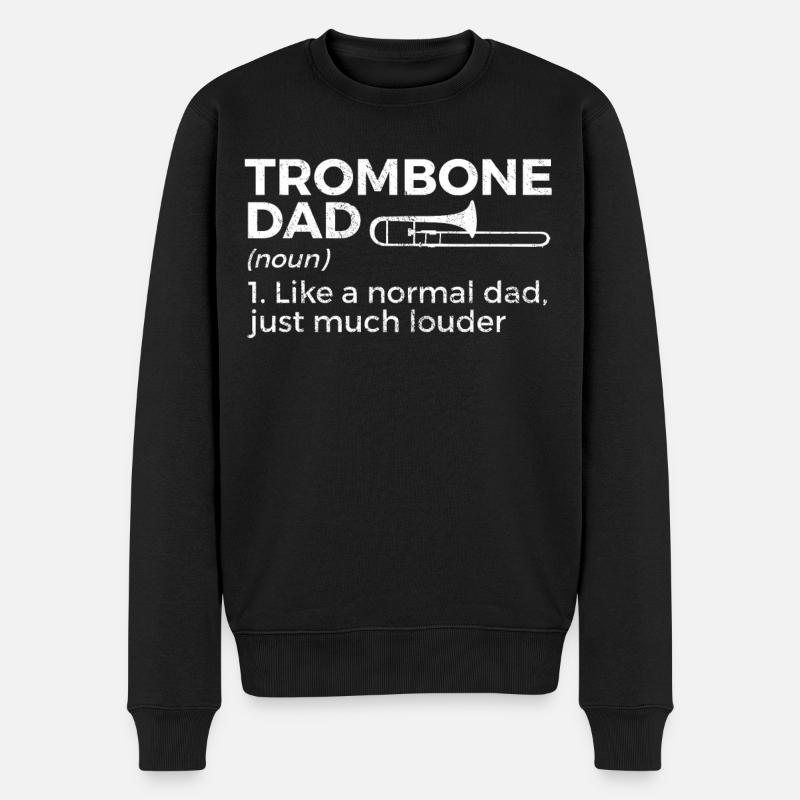 Trombone Musicien Brass Band - Pull Premium bio Homme - noir