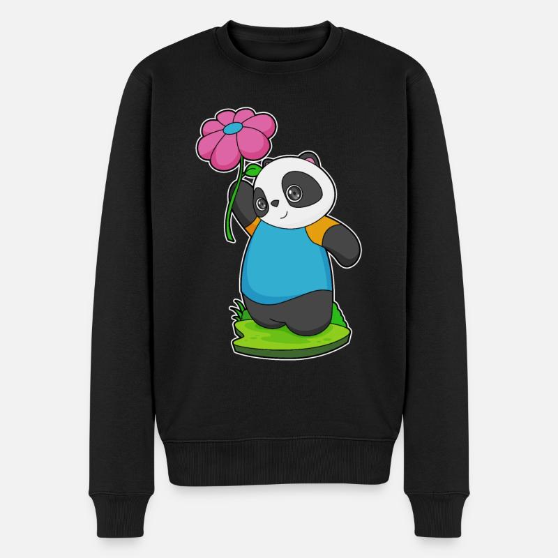 Fleur de panda - Pull Premium bio Homme - noir