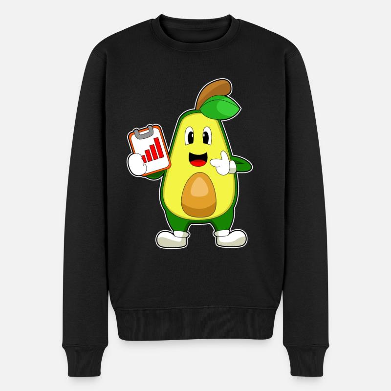 Avocat Secrétaire Graphique - Pull Premium bio Homme - noir