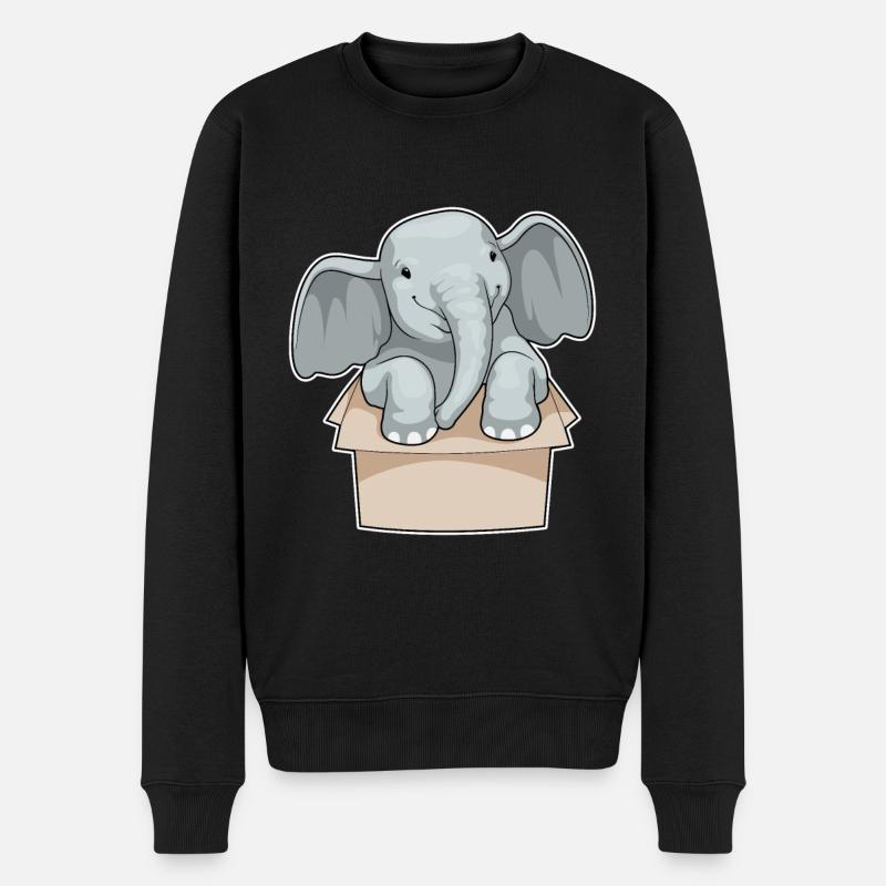 Boîte à éléphants - Pull Premium bio Homme - noir