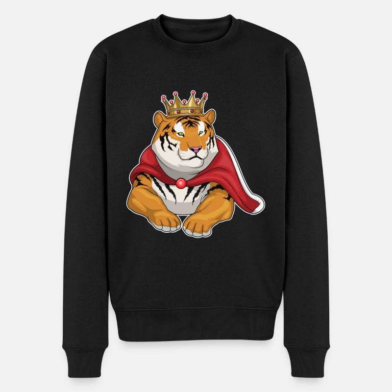 Couronne du Roi Tigre - Pull Premium bio Homme - noir