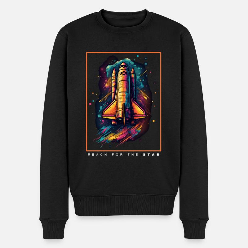 Space Shuttle Spaceship Space Gift - Men's Premium Organic Jumper - black