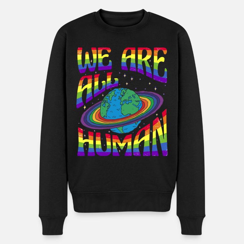 Wir sind alle Menschen, LGBT Pride Monat LGBTQ - Männer Premium Bio Pullover - Schwarz