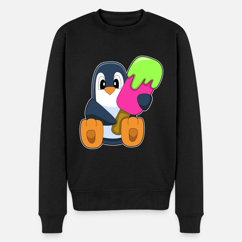 Popsicle pingouin - Pull Premium bio Homme - noir
